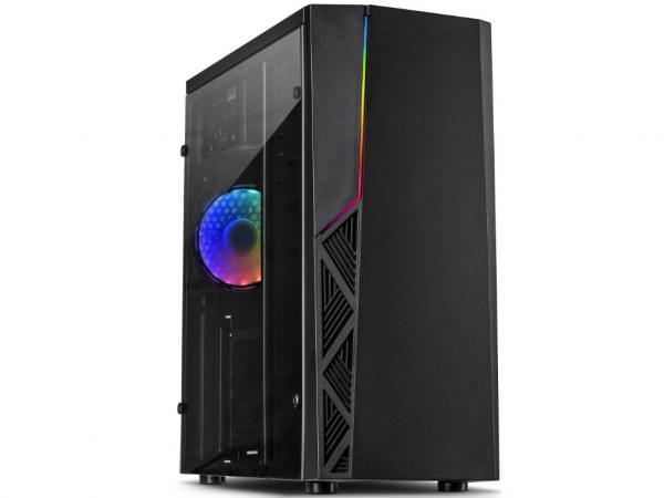 Inter-Tech Kućište B-02 Midi ATX RGB Gaming, bez napajanja, crna (88881330)  IT KOMPONENTE I PERIFERIJA