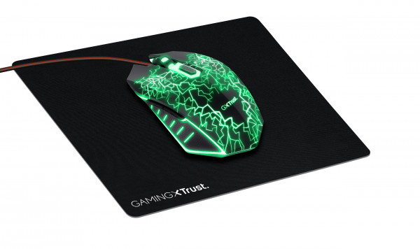 Trust Miš+podloga GXT783X IZZA set, crna (24625)  GAMING 