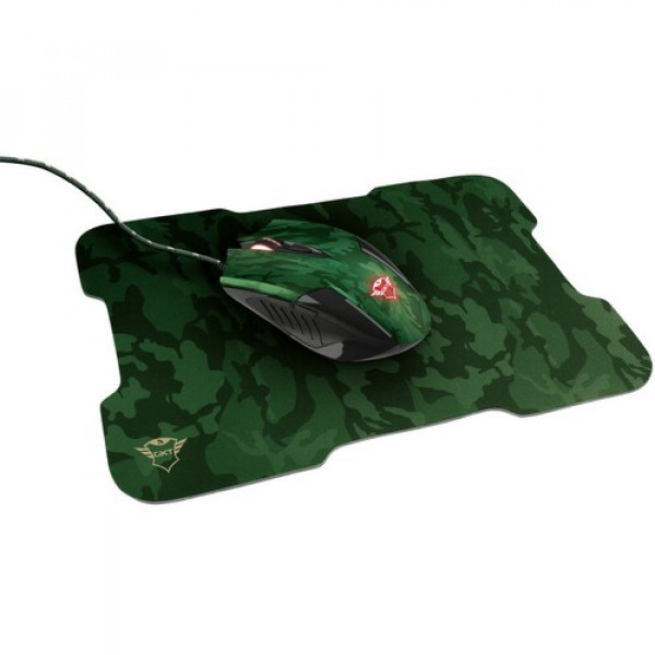 Trust Miš+podloga GXT 781 Rixa Camo Gaming, zelena (23611)  GAMING 