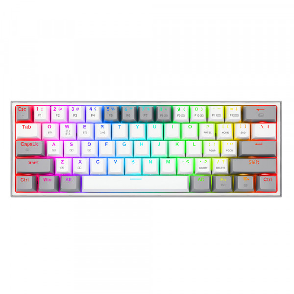 Redragon Fizz Pro White/Grey K616 RGB Wireless/Wired Mehanička gejmerska tastatura GAMING 