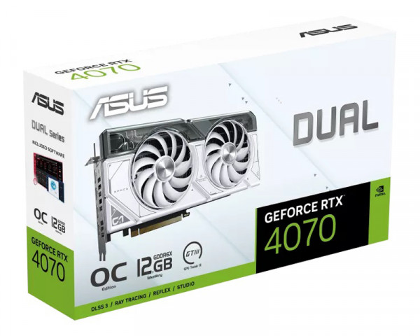 ASUS nVidia GeForce RTX 4070 12GB DUAL-RTX4070-O12G-WHITE IT KOMPONENTE I PERIFERIJA