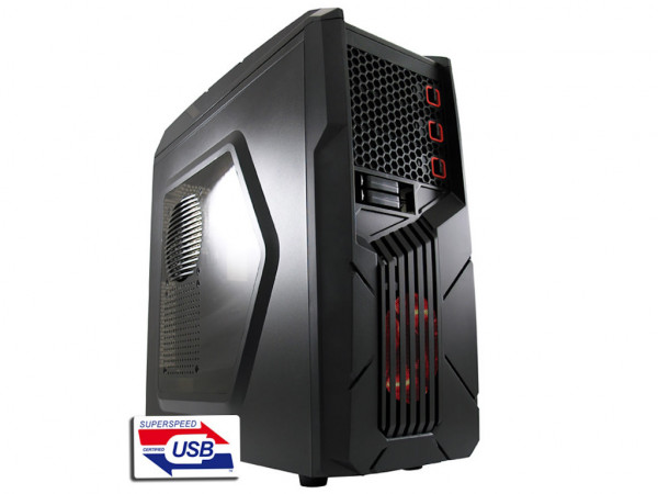 LC Power Kućište 989B Protector Midi-Tower ATX Micro-ATX, Mini-ITX Gaming, crna (006201)  IT KOMPONENTE I PERIFERIJA
