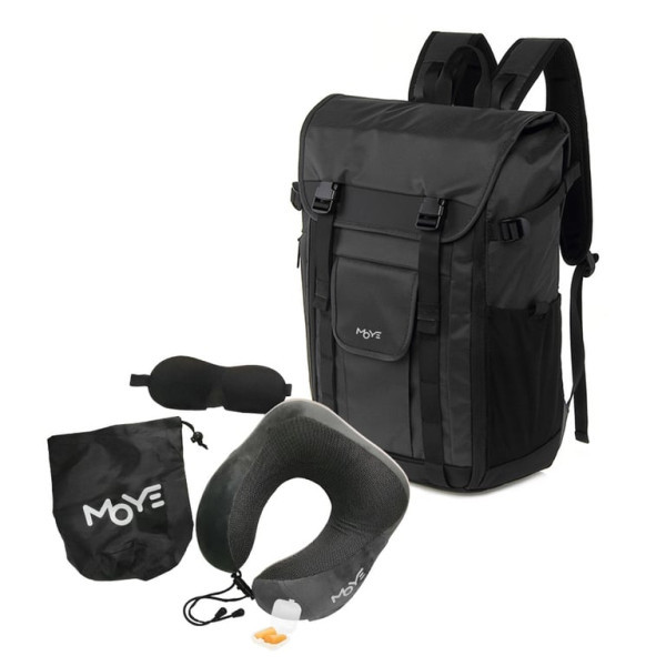 Moye Trailblazer 17.3'' Backpack Black O4 + Neck Pillow Grey LAPTOP  I DESKTOP RAČUNARI