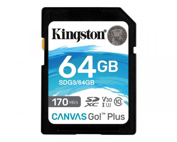 KINGSTON U3 V30 SDXC 64GB Canvas Go Plus 170R C10 UHS-I SDG364GB IT KOMPONENTE I PERIFERIJA