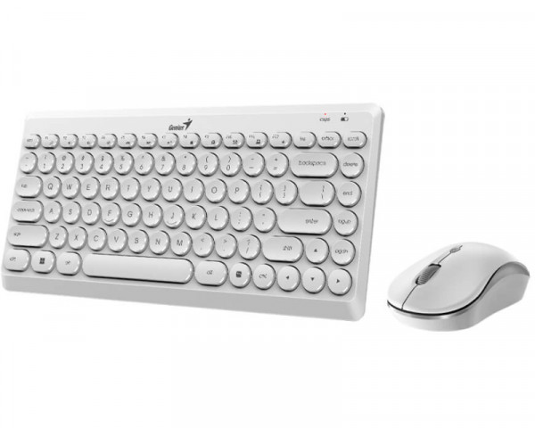 GENIUS LuxeMate Q8000 Wireless USB YU bela tastatura + miš IT KOMPONENTE I PERIFERIJA