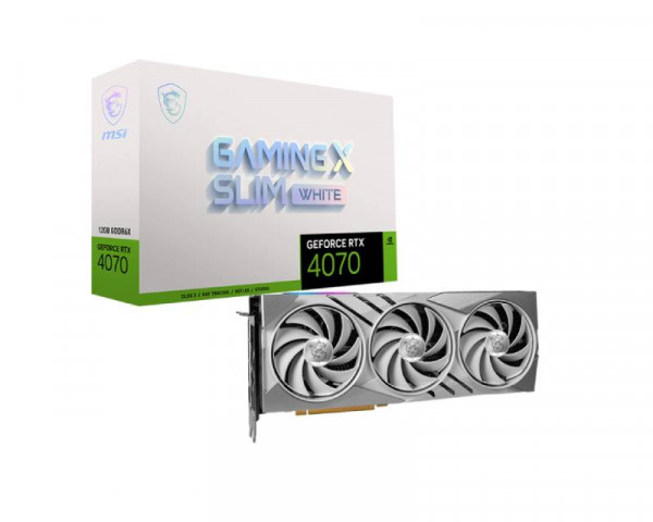 MSI nVidia GeForce RTX 4070 12GB 192bit RTX 4070 GAMING X SLIM WHITE 12G IT KOMPONENTE I PERIFERIJA