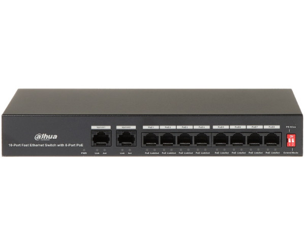 DAHUA PFS3010-8ET-65 10-Port Fast Ethernet Switch with 8-Port Poe IT KOMPONENTE I PERIFERIJA