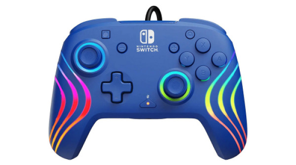 Nintendo Switch Afterglow Wave Wired Controller Blue GAMING 