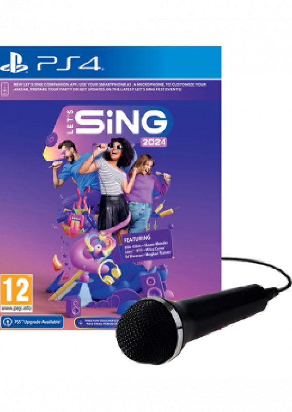 PS4 Let\'s Sing 2024 - Single Mic Bundle GAMING 