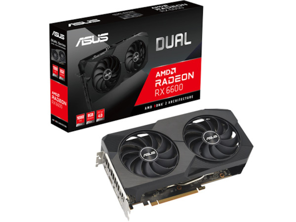 Asus Grafička karta RX6600 DUAL-RX6600-8G V2 AMD 8GB GDDR6 128bit, crna (DUAL-RX6600-8G-V2)  IT KOMPONENTE I PERIFERIJA