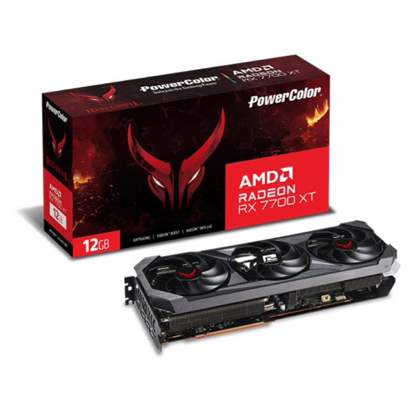 Power Color Grafička karta Red Devil RX 7700 XT AMD 12GB GDDR6 192bit, crna (RX7700XT 12G-EOC)  IT KOMPONENTE I PERIFERIJA