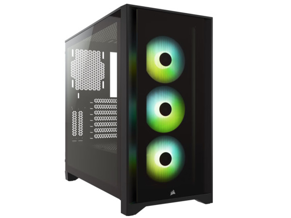 Corsair Kućište iCUE 4000X Mid-Tower ATX kaljeno staklo bez napajanja RGB crna (CC-9011204-WW)  IT KOMPONENTE I PERIFERIJA