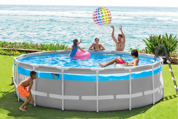 Intex Bazen metalni okvir PRISM FRAME CLEARVIEW PREMIUM 4.27 x 1.07 BAŠTA, BAZENI I ALATI