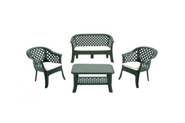 Baštenski set sto + 2 stolice + dvosed Veranda zeleni BAŠTA, BAZENI I ALATI