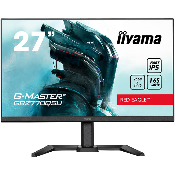 IIYAMA 27'' Monitor ETE Fast IPS Gaming, G-Master Red Eagle, FreeSync PremiumPro, 2560x1440@165Hz, 400cdm 1000:1, HDMI, DisplayPort, 0,5ms ( MONITORI