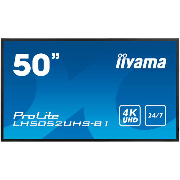 IIYAMA Monitor 50'' 3840x2160, 4K UHD VA-panel 500cdm˛ (LH5052UHS-B1)  MONITORI