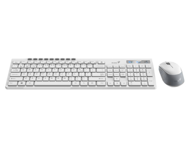 GENIUS SlimStar 8230 Wireless USB US bela tastatura+ miš  IT KOMPONENTE I PERIFERIJA