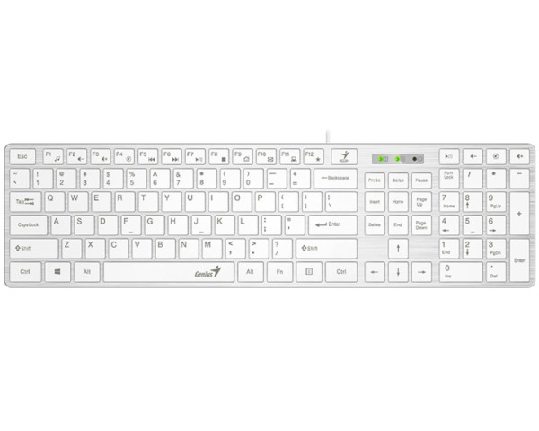 GENIUS SlimStar 126 USB US bela tastatura  IT KOMPONENTE I PERIFERIJA