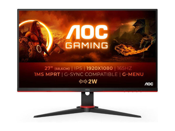 AOC Monitor 27G2SPAE/BK  27'' IPS 1920x1080 165Hz 1ms MONITORI