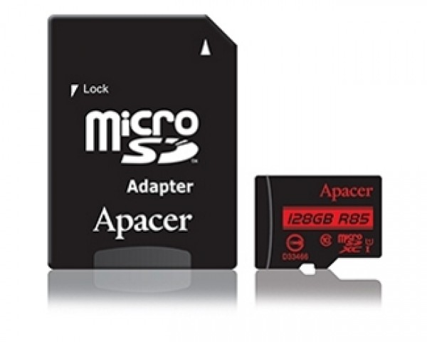APACER UHS-I U1 MicroSDXC 128GB class 10 + Adapter AP128GMCSX10U5-R IT KOMPONENTE I PERIFERIJA
