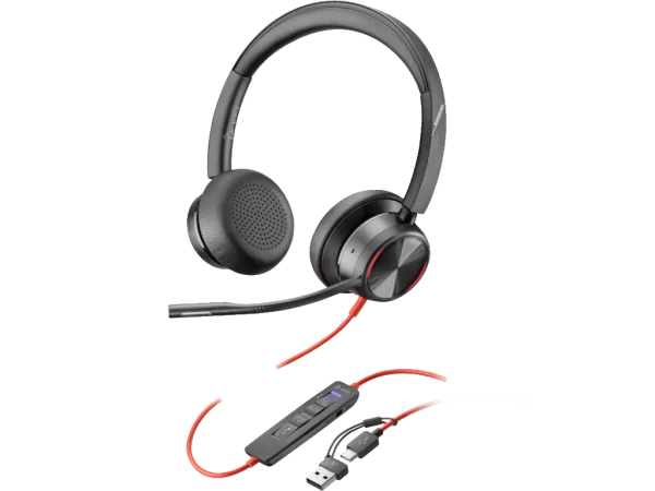 HP Slušalice Poly Blackwire 8225 Stereo MS Teams Cert USB-C Headset + USB-CA Adapter crna (8X225AA)  IT KOMPONENTE I PERIFERIJA