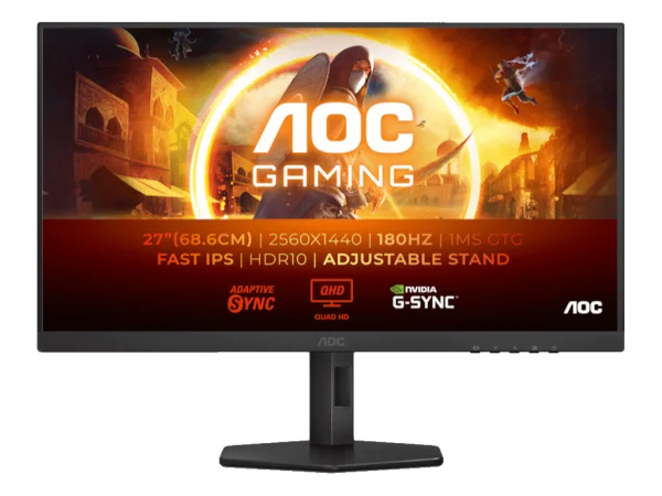 AOC Monitor Q27G4XF 27'' IPS 2560x1440 180Hz 1ms (Q27G4XF)  MONITORI
