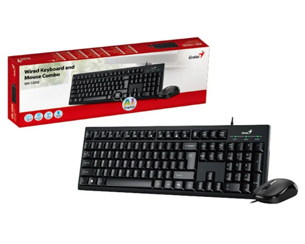 GENIUS KM-100SE USB US crna tastatura+ USB crni miš  IT KOMPONENTE I PERIFERIJA