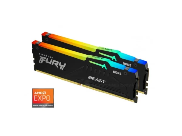 Memorija KINGSTON 32GB(2x16GB)DIMMDDR55600MHzCL36FURY Beast RGB EXPO' ( 'KF556C36BBEAK2-32' )  IT KOMPONENTE I PERIFERIJA