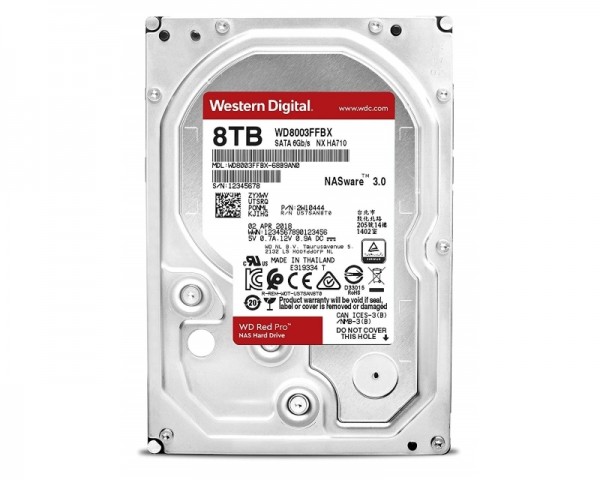 WD 8TB 3.5'' SATA III 256MB 7.200rpm WD8003FFBX Red Pro IT KOMPONENTE I PERIFERIJA