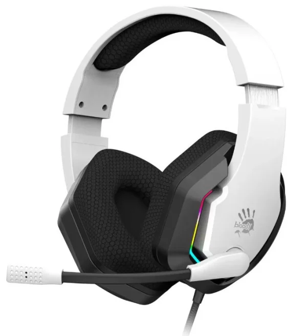 A4-G260P WHITE A4Tech Bloody gejmerske slusalice sa mikrofonom, 50mm/16ohm, USB za RGB, 3,5mm IT KOMPONENTE I PERIFERIJA