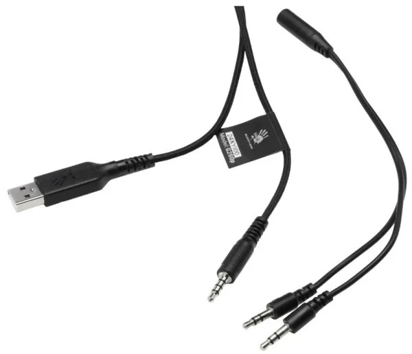 A4-G260P BLACK A4Tech Bloody gejmerske slusalice sa mikrofonom, 50mm/16ohm, USB za RGB, 3,5mm IT KOMPONENTE I PERIFERIJA