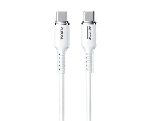 WEKOME WDC-11 Kabl 3.1 USB tip C MM 1.2m, za Super brzo punjenje 100W480Mbps, Silicon Soft, beli  MOBILNI TELEFONI I TABLETI