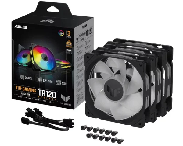ASUS TUF GAMING TR120 ARGB REVERSE BLACK 3IN1 ventilator  IT KOMPONENTE I PERIFERIJA