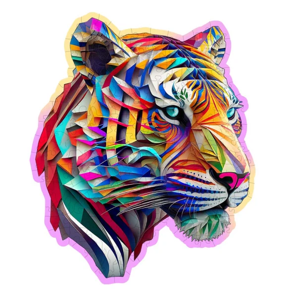 Colorful Tiger Wooden Puzzle M (150 Pieces) Logik grupe