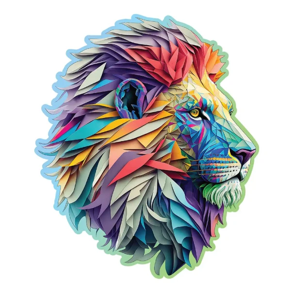 Modern Lion Wooden Puzzle L (250 Pieces) Logik grupe