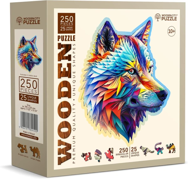Classy Wolf Wooden Puzzle L (250 Pieces) Logik grupe