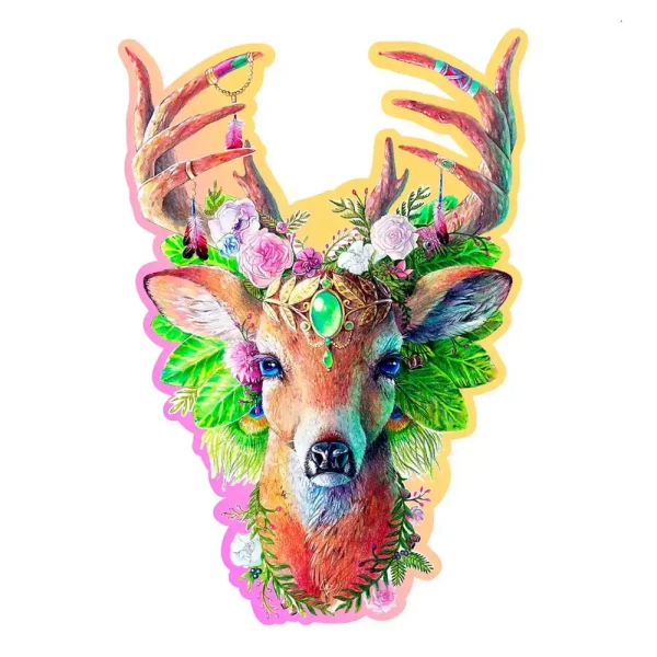 Modish Deer Wooden Puzzle L (250 Pieces) Logik grupe