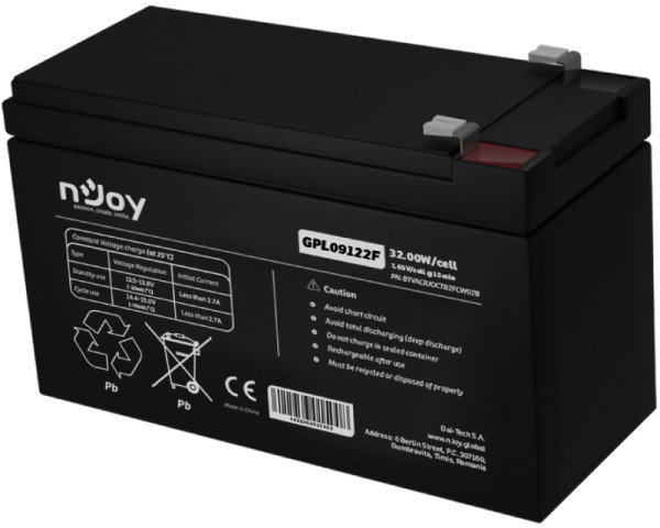 NJOY GPL09122F baterija za UPS 12V 9Ah (BTVACIUOCTB2FCW02B)  IT KOMPONENTE I PERIFERIJA