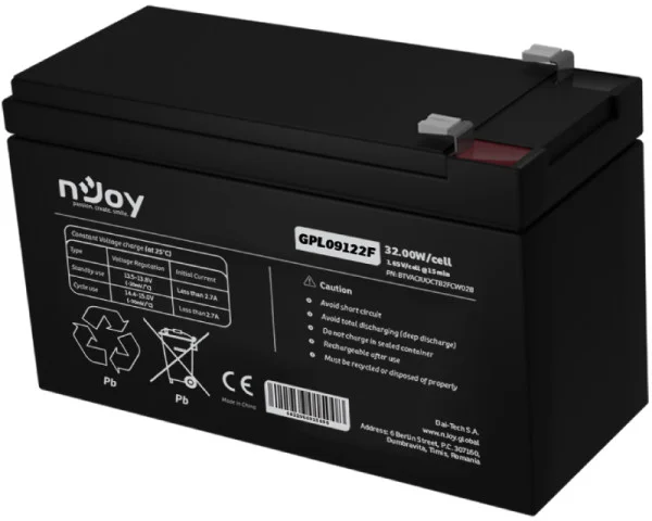 NJOY GPL09122F baterija za UPS 12V 9Ah (BTVACIUOCTB2FCW02B)  IT KOMPONENTE I PERIFERIJA