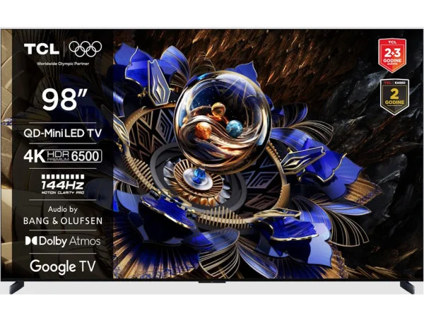 TCL Televizor 98X11K Mini LED 98'' 4K 144Hz Google TV Bang&Olufsen crna TV, AUDIO,VIDEO