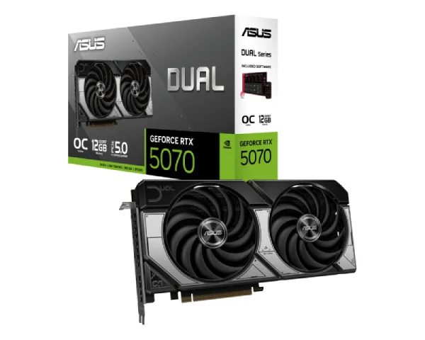 ASUS nVidia GeForce RTX 5070 12GB 192bit DUAL-RTX5070-O12G grafička karta IT KOMPONENTE I PERIFERIJA