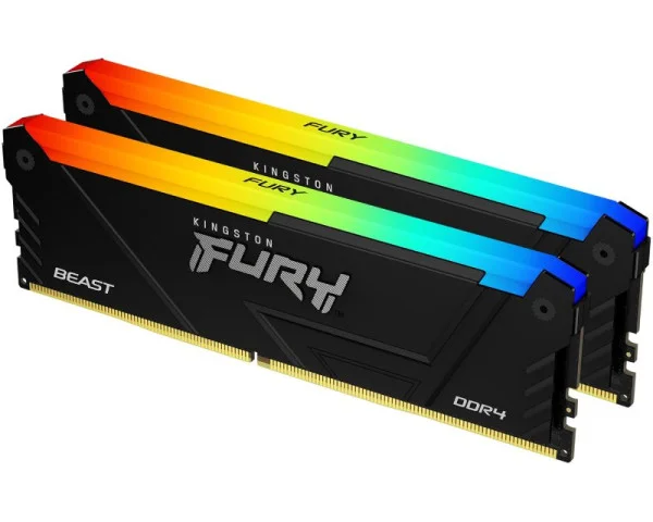KINGSTON DIMM DDR4 32GB (2x16GB kit) 3200MTs KF432C16BB2AK232 Fury Beast RGB  IT KOMPONENTE I PERIFERIJA