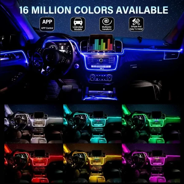 AUXITO LED ambijentalno osvetljenje za enterijer automobila - 5-LGX-APP-1T5 POKUĆSTVO