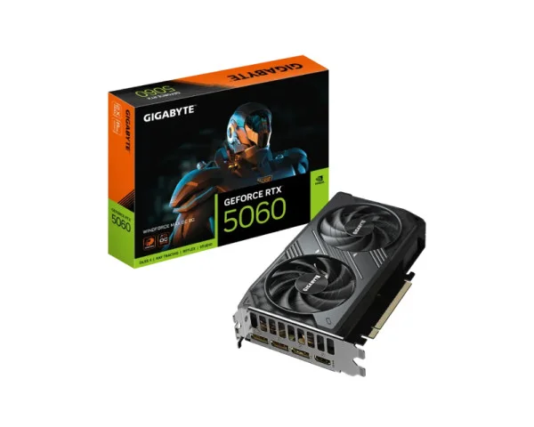 GIGABYTE nVidia GeForce RTX 5060 WINDFORCE MAX 8GB 128bit GV-N5060WF2MAX OC-8GD rev. 1.0 grafička karta IT KOMPONENTE I PERIFERIJA