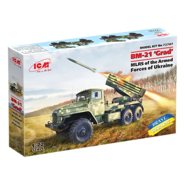 Model Kit Military - BM-21 \'Grad\' MLRS Of The Armed Forces Of Ukraine 1:72 POKUĆSTVO