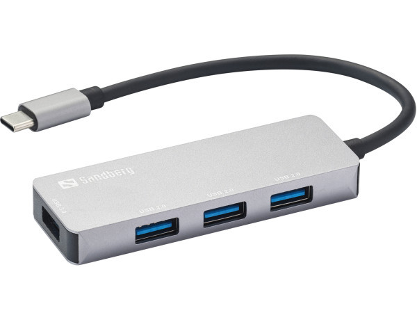 Sandberg USB HUB 336-32 USB-C na 1xUSB3.0+3x2.0 USB IT KOMPONENTE I PERIFERIJA