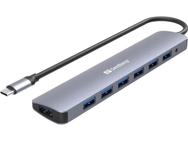 Sandberg USB HUB 7 port USB C - USB 3.0 136-40 IT KOMPONENTE I PERIFERIJA