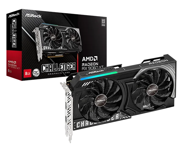 ASRock SVGA RX 9060 XT Challenger 8GB GDDR6 128bitcrna, RX9060XT CL 8GO IT KOMPONENTE I PERIFERIJA