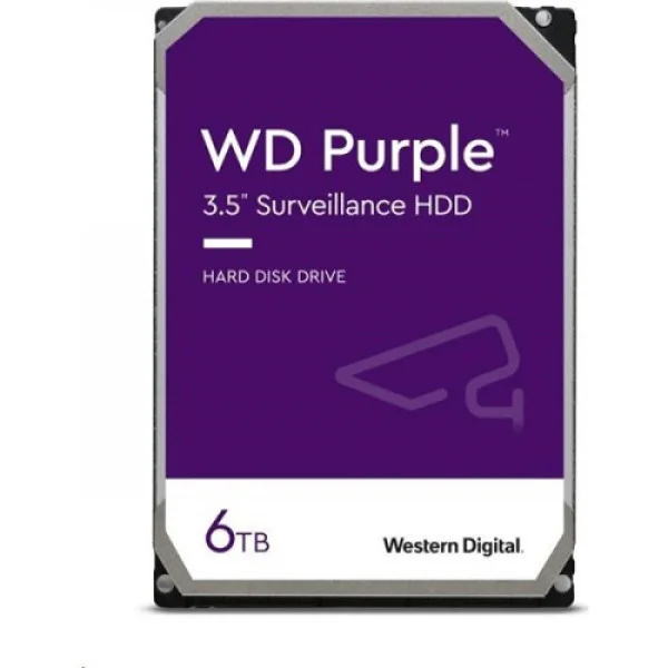 WD HDD 6TB CMR SATA3 WD64PURZ 256MB Purple IT KOMPONENTE I PERIFERIJA
