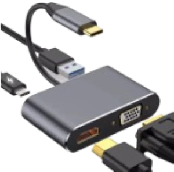 Stars Solutions Adapter USB-C na HDMI VGA sivi IT KOMPONENTE I PERIFERIJA